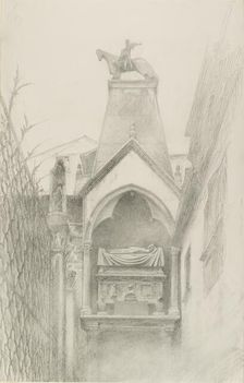 Study of the Tomb of Can Grande della Scala at Verona, May-August 1869. Artist: John Ruskin