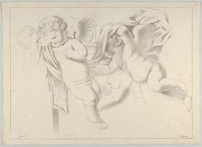 Study of three putti, ca. 1800-1844. Creator: Ferdinand Piloty