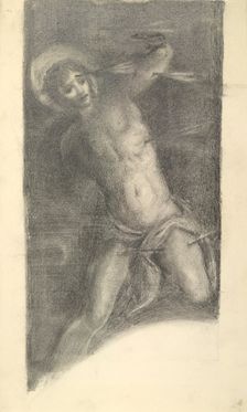 Study of Tintoretto's Saint Sebastian in the Scuola Grande di San Rocco, 1859 or 1862. Artist: Sir Edward Coley Burne-Jones