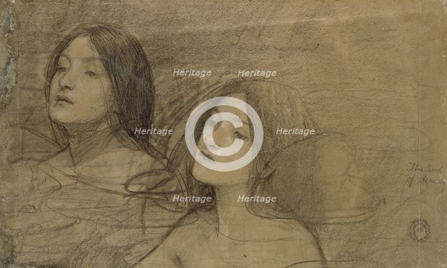 Study of two Nymphs for 'Hylas and the Nymphs', c1890s. Artist: John William Waterhouse.