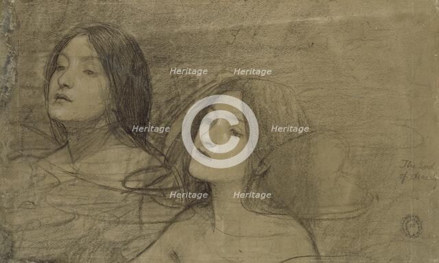 Study of two Nymphs for 'Hylas and the Nymphs', c1890s. Artist: John William Waterhouse.