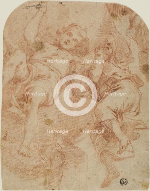 Study of Two Angels, 1661/1666. Creator: Mattia Preti.