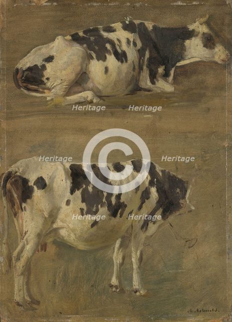 Study of two Cows, Undated. Creator: Anders Monsen Askevold.