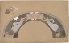 Study of Two Female Figures in Arched Border, 1890/1897. Creator: Charles Sprague Pearce