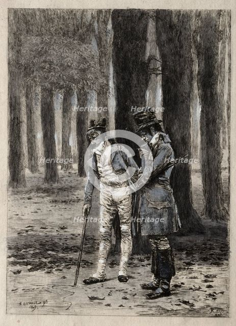 Study of Two Figures. Creator: Paul Rajon (French, 1842/43-1888).