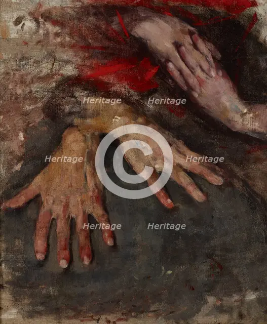 Study of Two Pairs of Hands, between 1886-1890. Creator: Olga Boznanska.