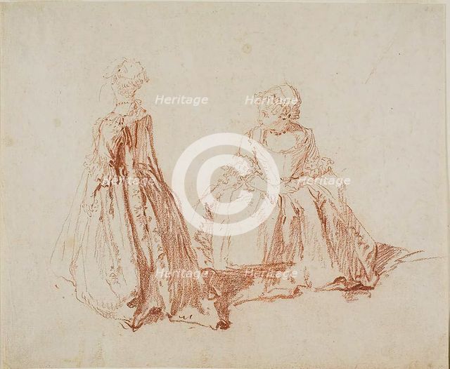 Study of Two Small Girls, c. 1725. Creator: Nicolas Lancret.