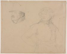 Study of Two Soldiers, 1818-1819. Creator: Théodore Géricault (French, 1791-1824)