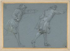 Study of Two Soldiers Swordfighting, 17th century. Creator: Adam Frans van der Meulen