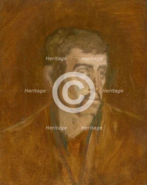 Study of Unhappy Man, 1880-1900. Creator: Ladislav Mednyanszky.