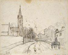 Study of Upper Norwood, London, with All Saints Church, 1871. Artist: Camille Pissarro