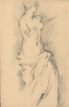 Study of "Venus de Milo", 1881/1884. Creator: Paul Cezanne