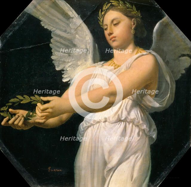 Study of Victory for the Apotheosis of Homer, c. 1826. Creator: Ingres, Jean Auguste Dominique (1780-1867).