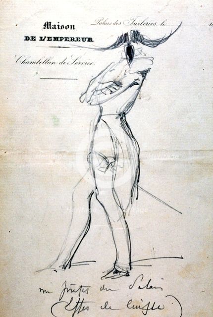 'Study, La maison de l'empereur', c1823-1870. Artist: Prosper Merimee