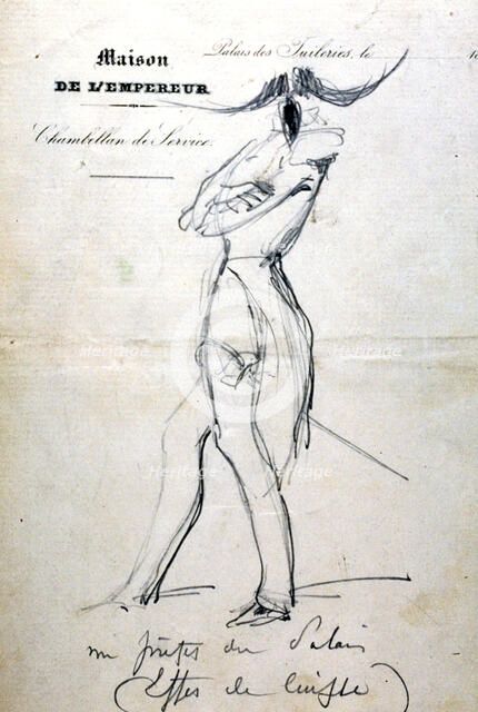 'Study, La maison de l'empereur', c1823-1870. Artist: Prosper Merimee