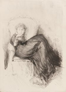 Study - Maude Seated, 1878. Creator: James Abbott McNeill Whistler