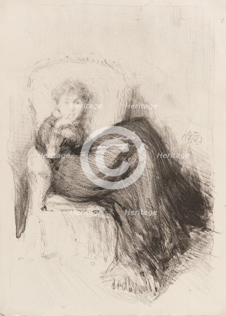 Study - Maude Seated, 1878. Creator: James Abbott McNeill Whistler.