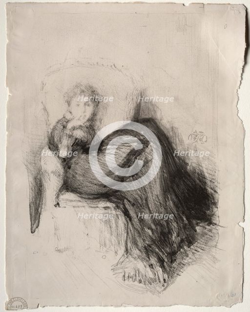 Study - Maude Seated, 1878. Creator: James McNeill Whistler (American, 1834-1903).