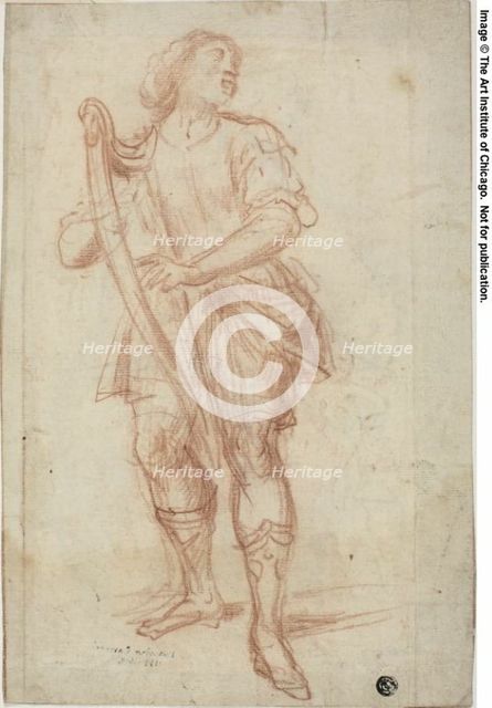 Study (recto); Draped, Seated Female Figure (verso), n.d. Creators: Bernardino Poccetti, Matteo Rosselli, Lodovico Carracci.