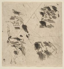 Study with Brigands (Upper Section), ca. 1633. Creator: Claude Lorrain