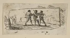 Study with Brigands (Lower Section), ca. 1633. Creator: Claude Lorrain