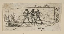 Study with Brigands (Lower Section), ca. 1633. Creator: Claude Lorrain