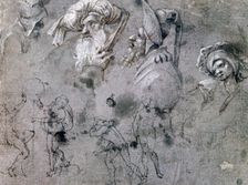 Study with Heads with Expressions c1468-1533. Artist: Cornelius Engebrechtsz