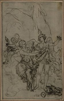Study: Vignette-Frontispiece for Lucain's "La Pharsale", c. 1766. Creator: Hubert Francois Gravelot