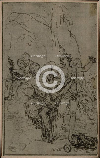 Study: Vignette-Frontispiece for Lucain's "La Pharsale", c. 1766. Creator: Hubert Francois Gravelot.