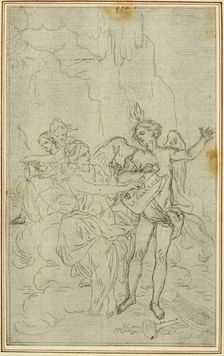Study: Vignette-Frontispiece for Lucain's "La Pharsale", c. 1766. Creator: Hubert Francois Gravelot