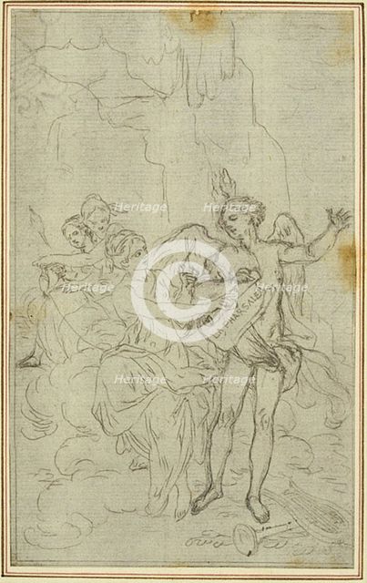 Study: Vignette-Frontispiece for Lucain's "La Pharsale", c. 1766. Creator: Hubert Francois Gravelot.