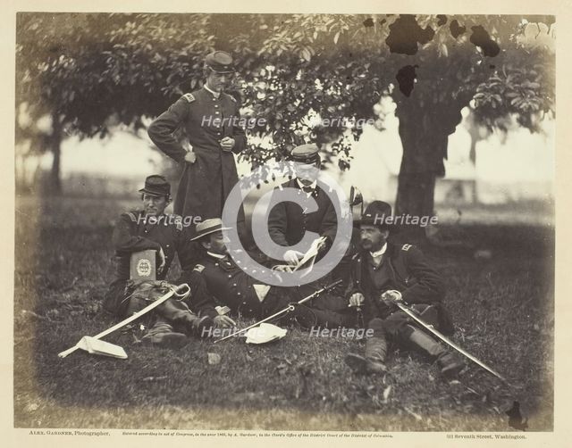 Studying the Art of War, June 1863. Creator: Alexander Gardner.