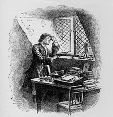 Studying the formation of clouds from his attic c1918