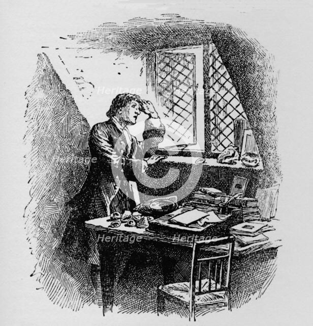 'Studying the formation of clouds from his attic', c1918. Artist: Unknown.