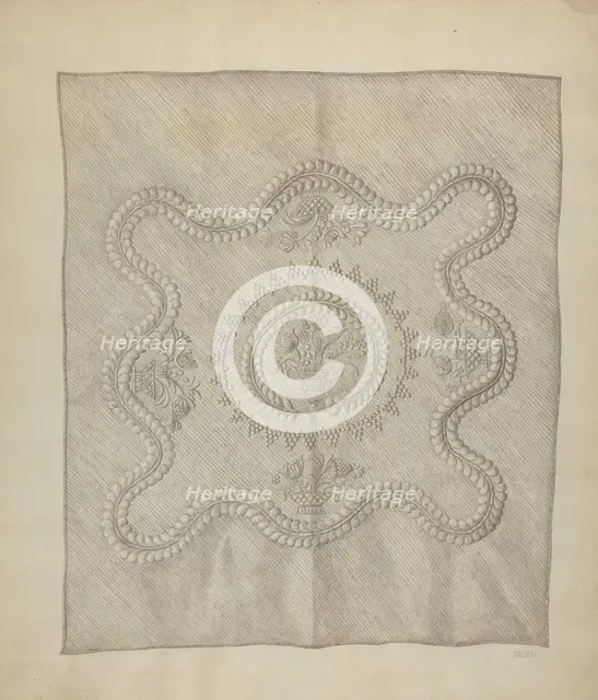 Stuffed Quilt, c. 1939. Creator: Sylvia DeZon.