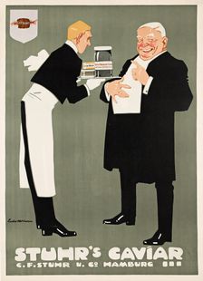 Stuhr's Caviar, 1909. Creator: Ludwig Hohlwein