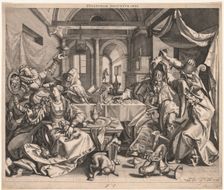 Stultitiam patiuntur opes (Wealth permits Stupidity), or, Allegory of Wealth, Lust, and Stupidity, 1 Creator: Raphael Sadeler (Flemish, 1560/61-1628/32)