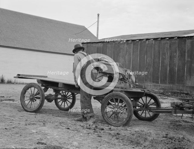 Stump farmer's wagon, Bonners Ferry, Idaho, 1939. Creator: Dorothea Lange.