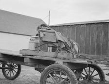 Stump farmer's wagon, Bonners Ferry, Idaho, 1939. Creator: Dorothea Lange