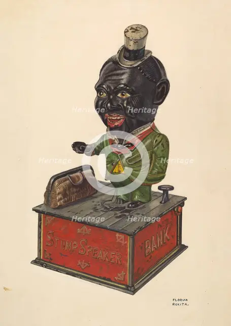 Stump Speaker Bank, c. 1938. Creator: Florian Rokita.