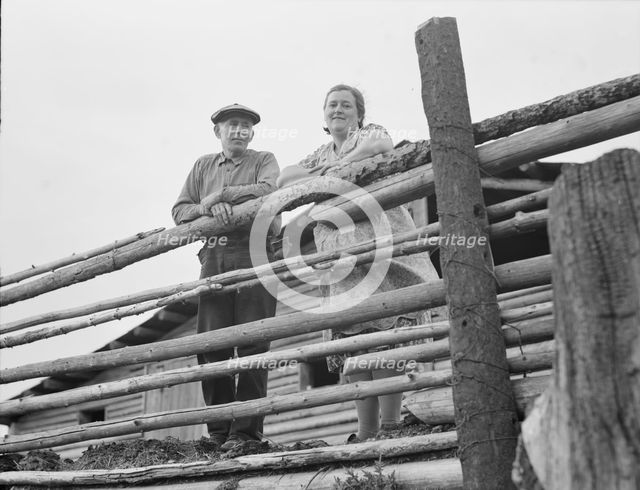 Stump rancher and wife, Priest River Penninsula, Bonner County, Idaho, 1939. Creator: Dorothea Lange.