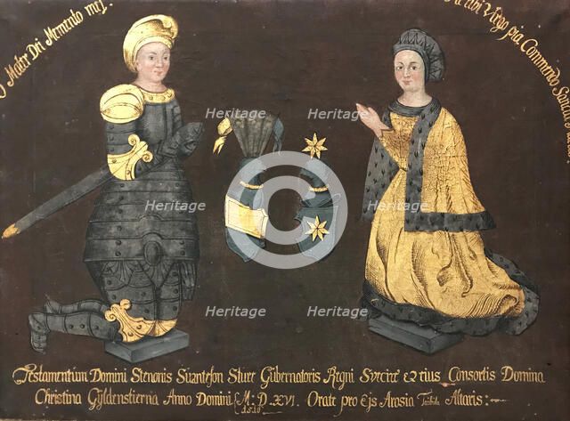 Sture Sten Svantesson d.y. 1492-1520, and Kristina Gyllenstierna, 1494-1559, c16th century. Creator: Anon.