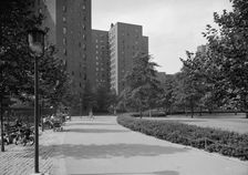 Stuyvesant Town, 14th St., New York City, 1951. Creator: Gottscho-Schleisner, Inc