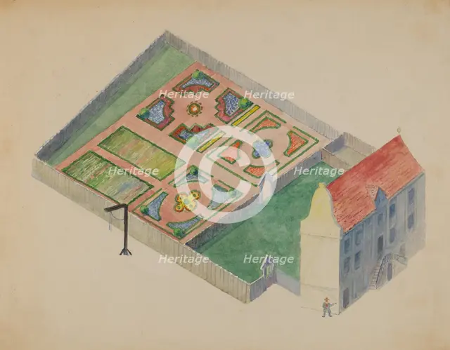 Stuyvesant's Great House, c. 1936. Creator: George Stonehill.
