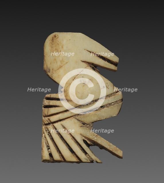 Stylized Bird: Decorative Inlay for a Box, c. 2000 BC. Creator: Unknown.