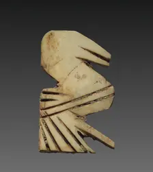 Stylized Bird: Decorative Inlay for a Box, c. 2000 BC. Creator: Unknown