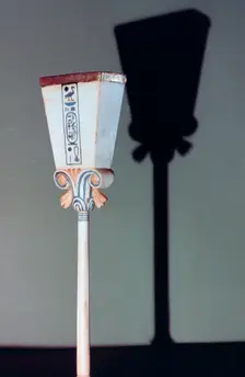 Stylized lotus flower ivory papyrus polisher, 14th century BC