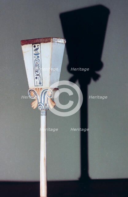 Stylized lotus flower ivory papyrus polisher, 14th century BC. Artist: Unknown