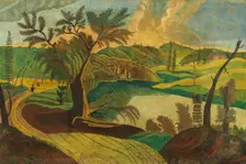 Stylized Landscape, second half 19th century. Creator: Unknown