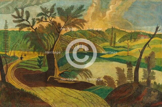 Stylized Landscape, second half 19th century. Creator: Unknown.